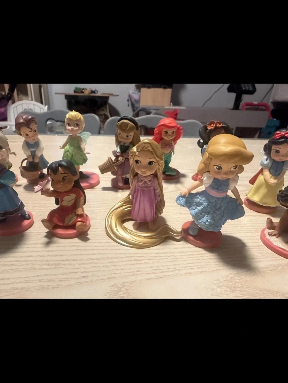 Disney Animators Collection Mini Princess Figures 3” Toddler Dolls PVC Lot Of 19